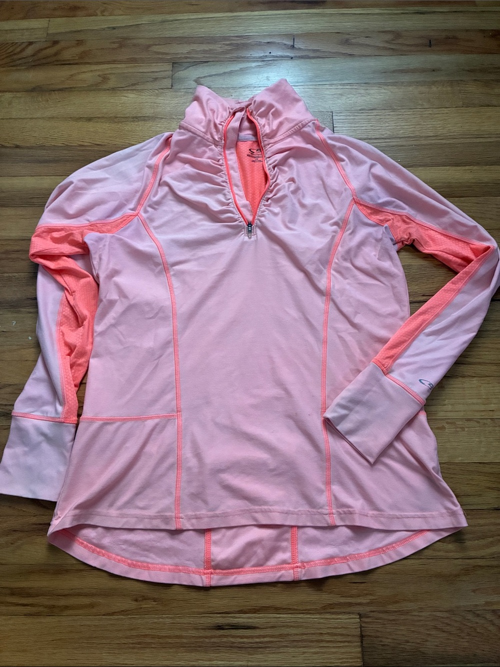Champion Pink Quarter-Zip Long Sleeve Performance Top